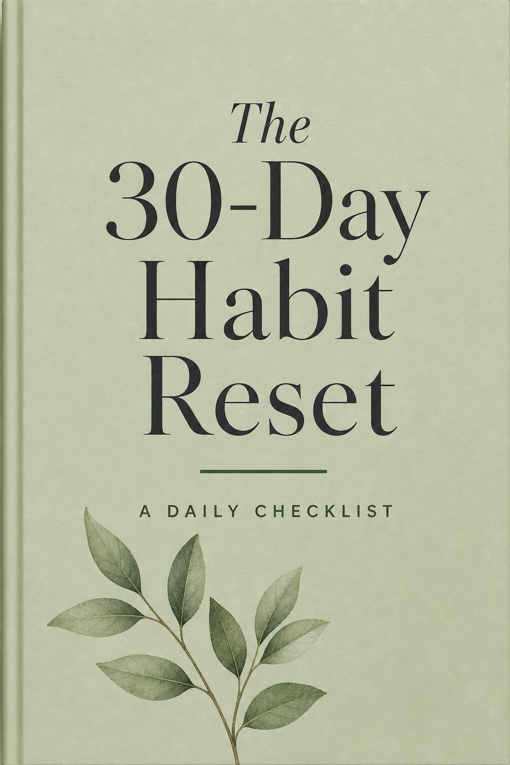 Ebook cover for 30-day habit reset