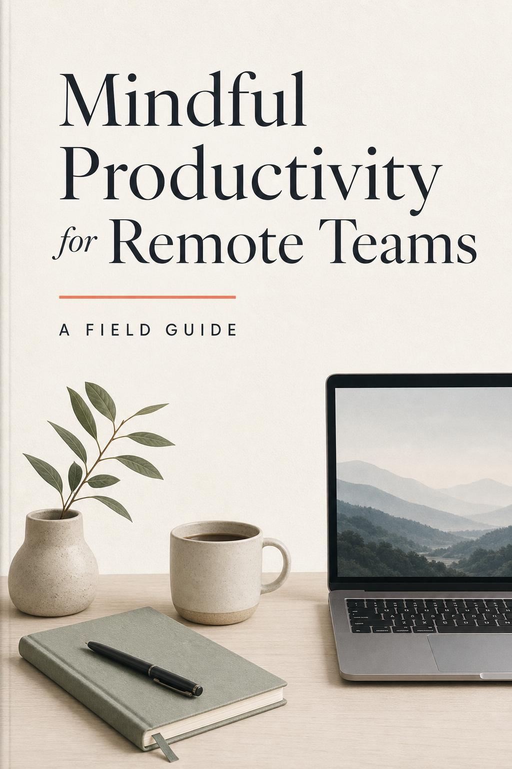 Ebook cover for mindful productivity for remote teams
